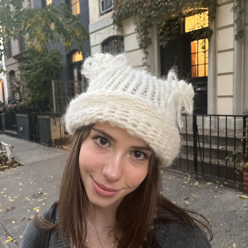 Estilo europeo y americano estrella costura sombrero de lana 2023 Otoño e Invierno caliente chica moda lana casual nuevo sombrero de lana