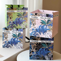 Bright Valentine's Day, tropical style handbag, flower bouquet packaging box, flower shop gift box material