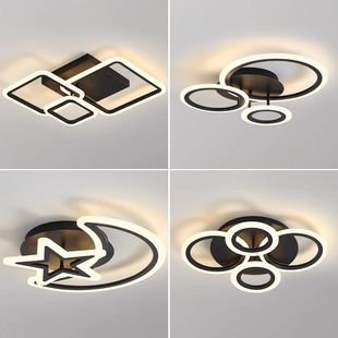 Bedroom Lamp, Simple Modern Ceiling Lamp, Minimalist Room Lamp, Light Luxury, Creative Ring, Atmospheric Nordic Living Room Lamp