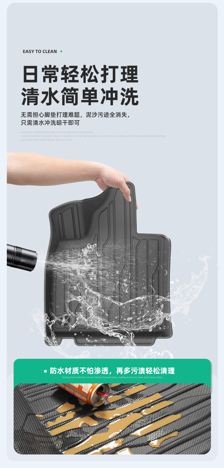 Suitable for 25-26 Models of Lynk & Co 10 Em-P Car Floor Mats, Dirt-Resistant, Special-Purpose Tpe Floor Mats and Trunk Mats