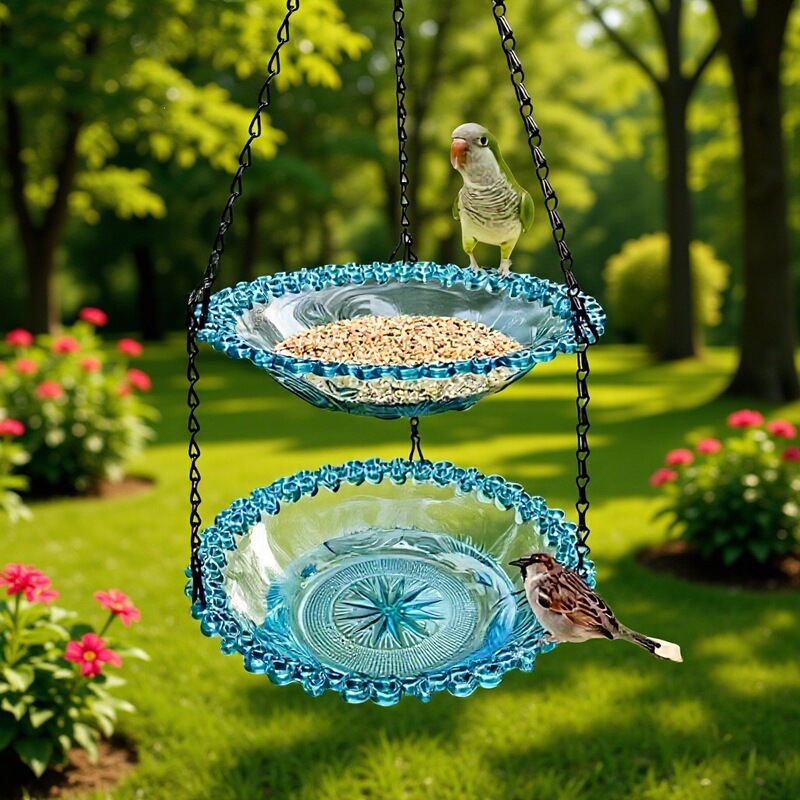Cross-Border Hot-Selling Solar Hummingbird Feeder Outdoor Garden Decoration Spray Shower Pendant