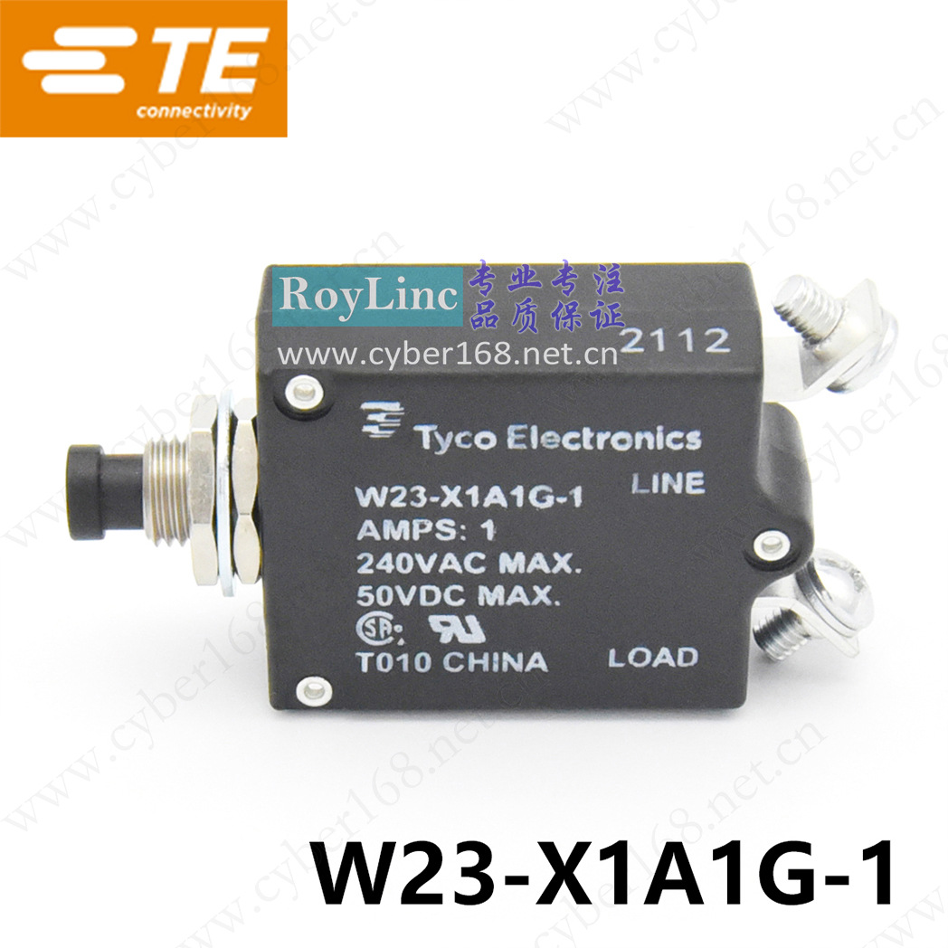 Tyco/TE W23-X1A1G-1 1A 6-1393246-4 UL CSA 1-50Amps热控断路器