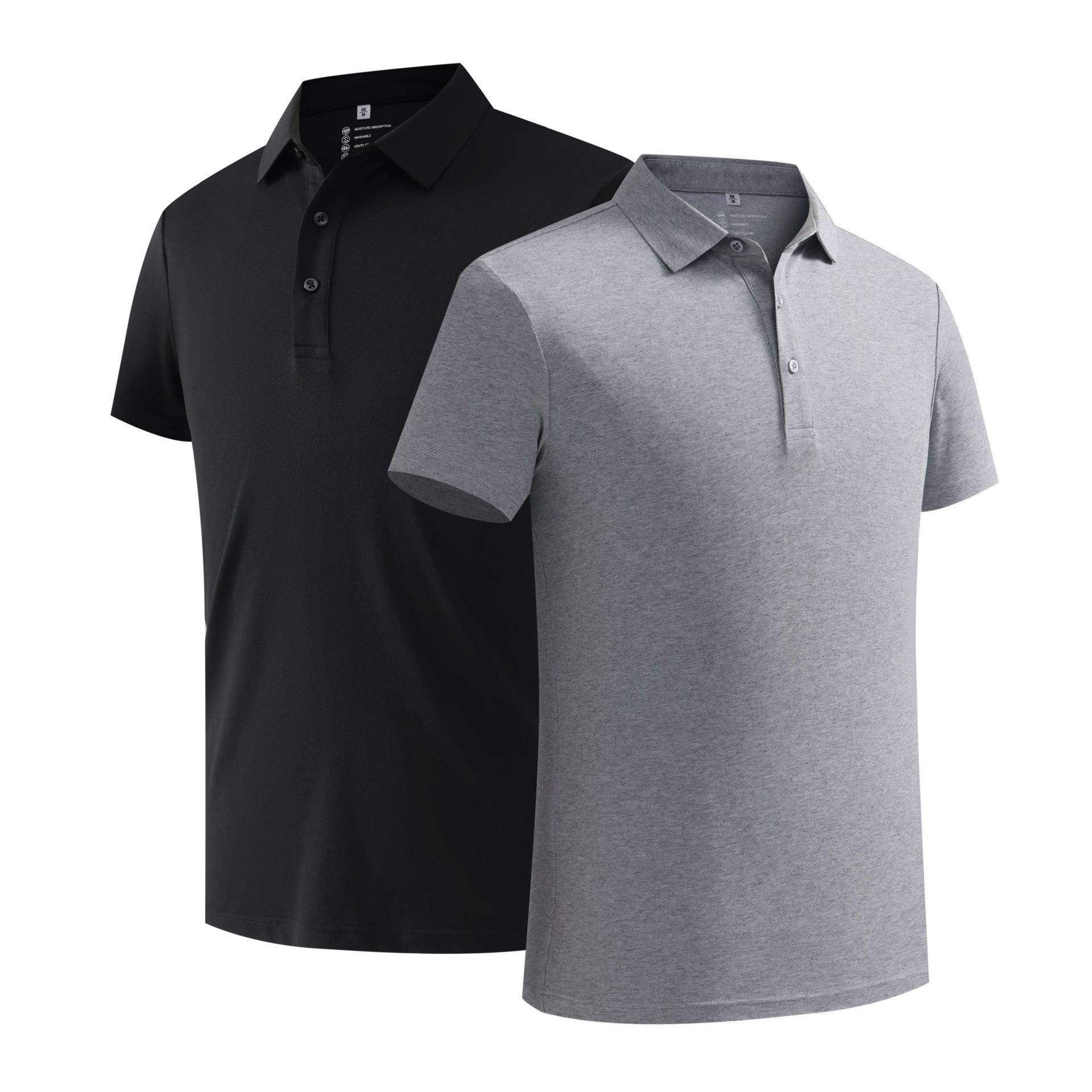 Business Quick-Dry Polo Shirt Casual Turn-Down Collar Short-Sleeve Ice Silk Breathable Summer Men's Golf Top T-Shirt Cross-Border