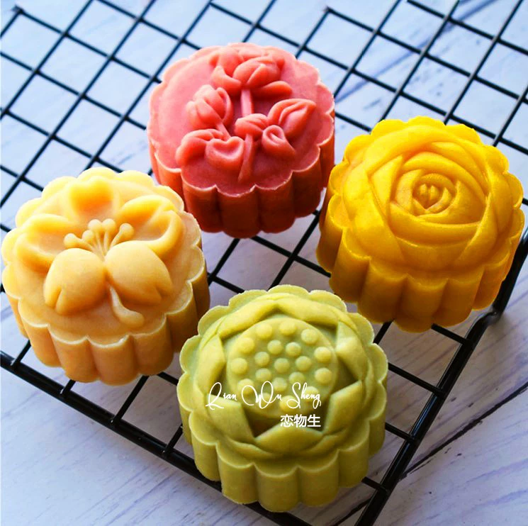  mold from 2022 Alien Mooncake three -dimensional lotus rose blessing bag mung bean cake rice cake buns supplement biscuits