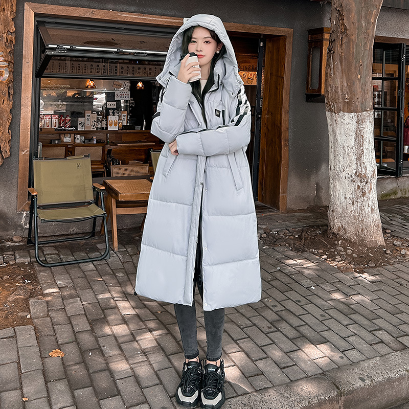 Nuevo invierno plumón de algodón chaqueta de algodón de rodilla de mujer larga chaqueta de algodón coreana suelta nicho chaqueta de algodón gruesa