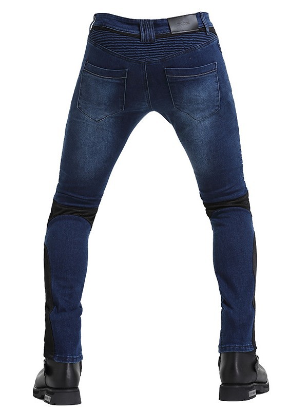 Pantalones vaqueros de la motocicleta de los hombres y las mujeres de verano de malla transpirable pantalones de la motocicleta pantalones de ciclismo al aire libre resistente a la caída CE de silicona equipo de protección