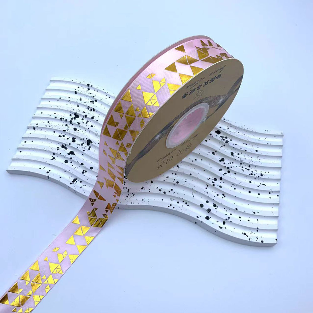 2,5 CM geométrico en forma de diamante Cinta de Oro bandeja de la barra hecha a mano de la cinta DIY ramo de hornear caja de regalo cinta de embalaje lote