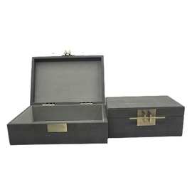 软装饰品样板房玉器珠宝佛珠礼品盒定属铜扣首饰盒摆件