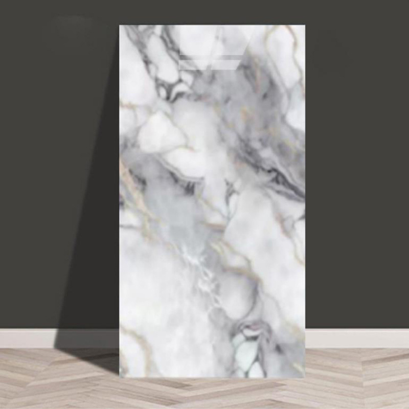 Baldosas de mármol transfronterizas autoadhesantes pegatinas de pared decorativas cocina gruesa baño renovación impermeable a prueba de aceite