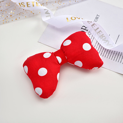 Japanese and Korean red polka-dot bow cotton-filled doll hairpin headband DIY material plush brooch jewelry accessories