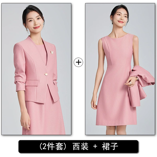 Pink suit + skirt
