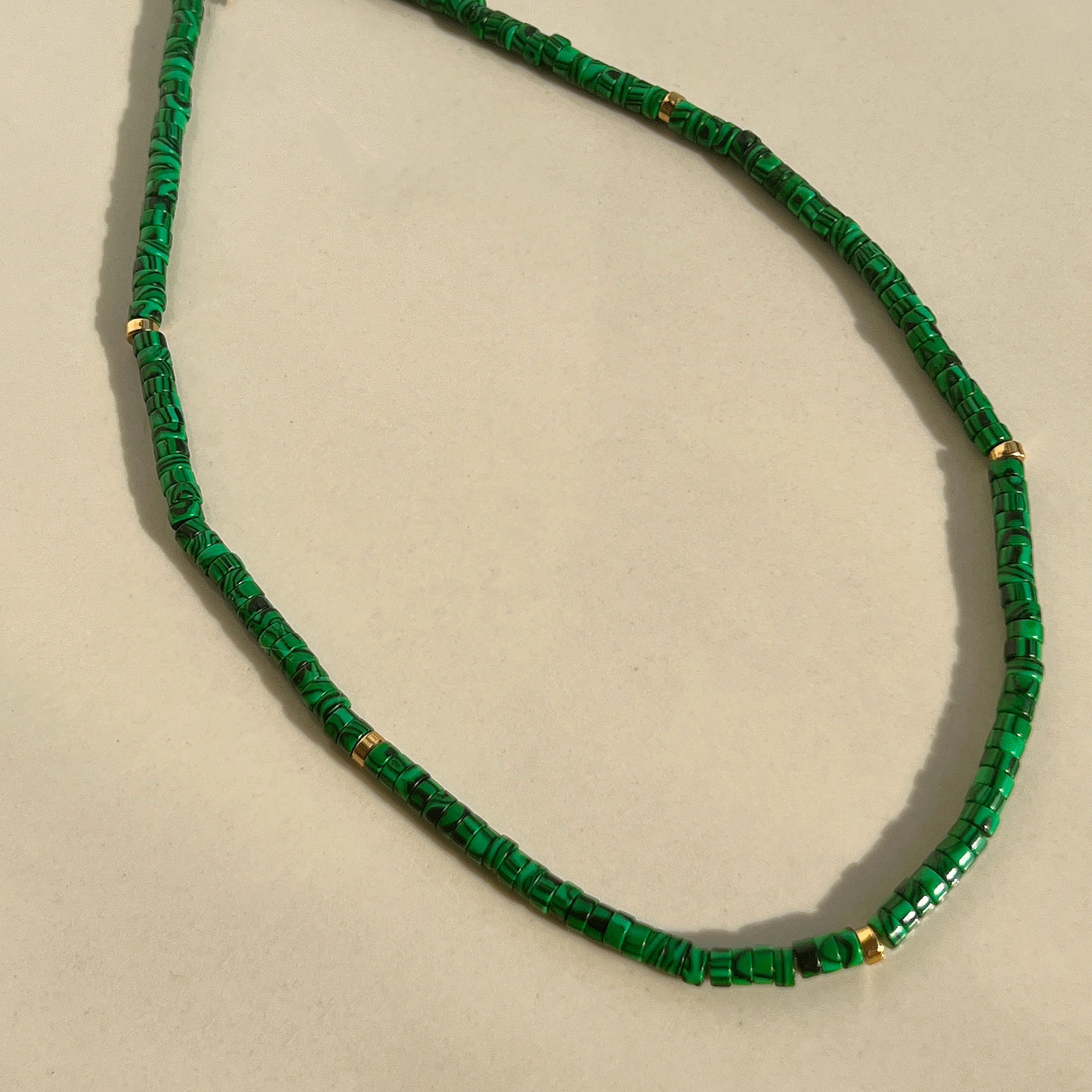 Solid Color Pattern Women'S Gender Ethnic Style Solid Color 304 Stainless Steel Natural Stone Necklace In Bulk