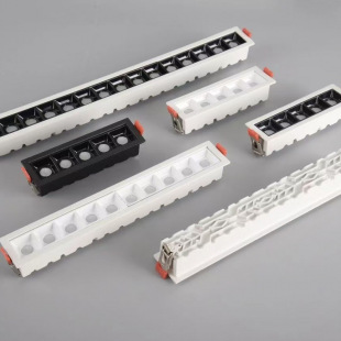 Anti-Glare Led Grille Line Light Embedded Strip 5-Head 10-Head 15-Head Wall Washer Hotel Living Room Without Main Light