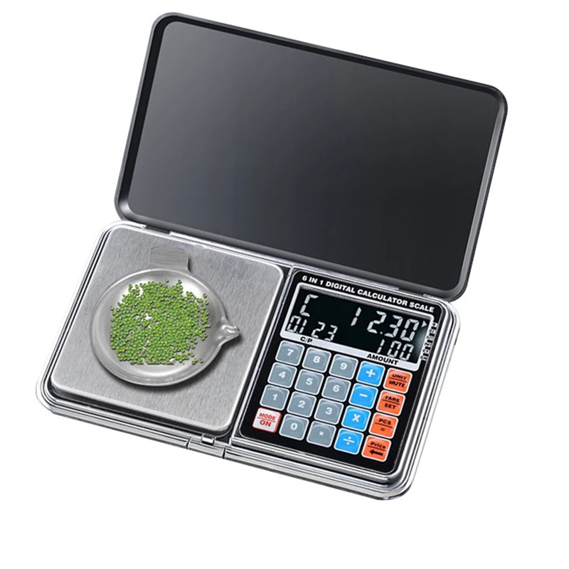 DS-10 带计算器珠宝秤 计价口袋称 迷你款式500/0.01G和0.1G