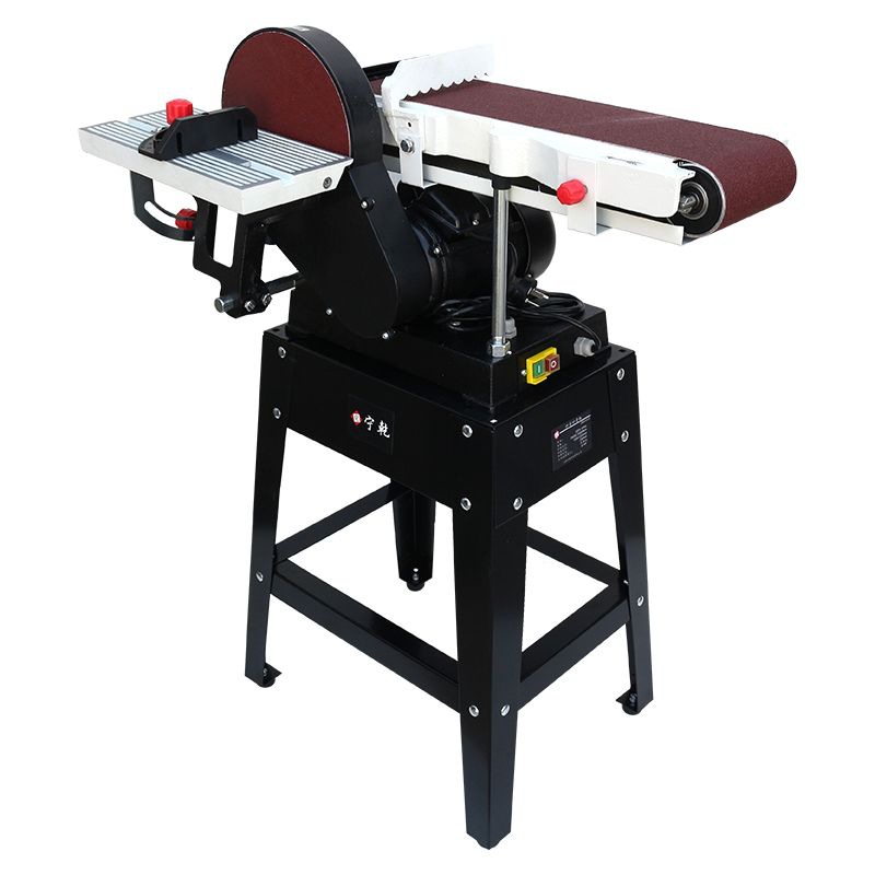 宁乾多功能台式砂带机专业立式砂带砂盘机抛光打磨金属表面拉丝机