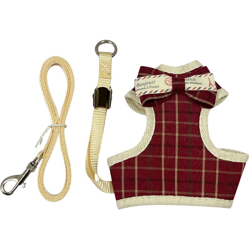 Correa para gatos de todas las tallas, chaleco de pecho c贸modo y lindo, anti-escape, cadena para pasear mascotas