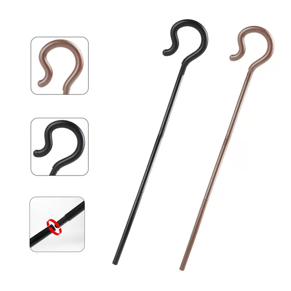 Halloween Plastic Scepter Shepherd Chaplin Crutches Magic Cane Toy Costume Accessories Prom Party