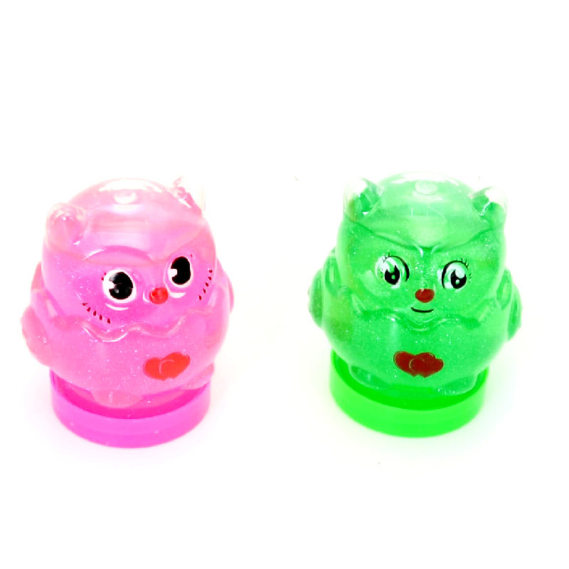 Nuevo tamaño pequeño búho cristal barro colorido animal nuevo delgado cristal suelo juguetes para niños