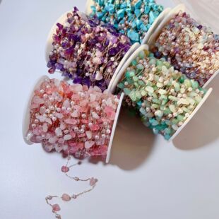 DIY jewelry accessories natural gravel +4.0 highlight pearl color hand-made loose chain necklace earrings shoe clothing material