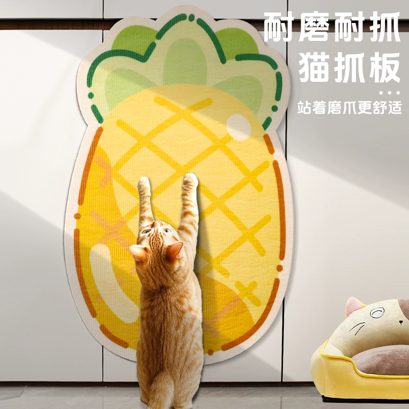 Новая доска для кошачьих царапин в виде ананаса, износостойкая, устойчивая к царапинам и не линяет, вертикальная наклейка для восхождения кошек, защитная наклейка для дивана от кошачьих царапин