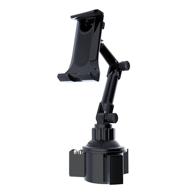 Cross-border car cup holder dual-use for mobile phones and tablets, long-joint rotating adjustable navigation universal phone holder (Car phone holder) - black360-full-range-of-rotationuniversal-for-mobile-phones-and-tabletsmulti-joint-adjustment