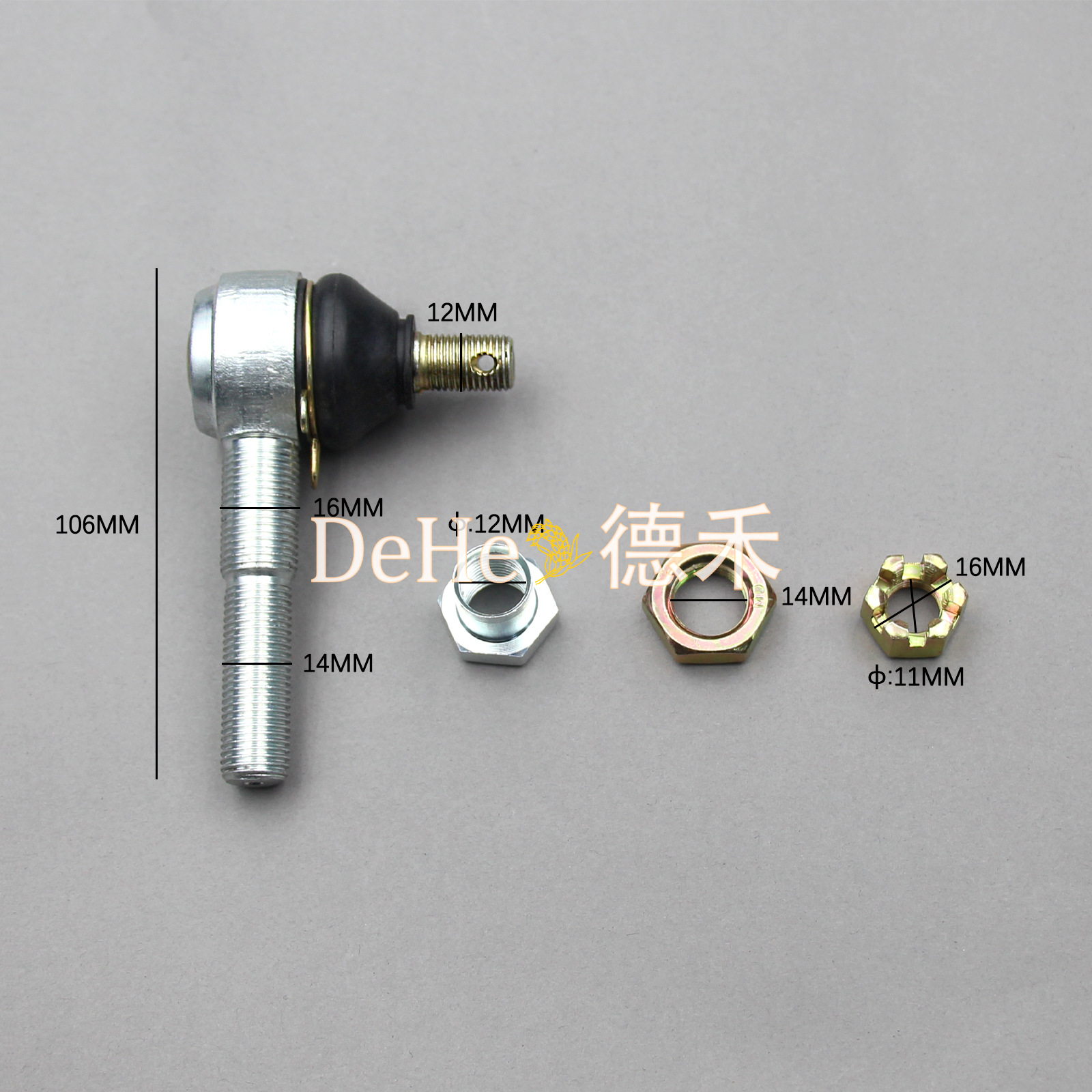 Four-Wheel Atv Go-Kart Accessories Modified Upper Control Arm Ball Joint 10 12 14 16mm Adjustable Steering Ball Joint