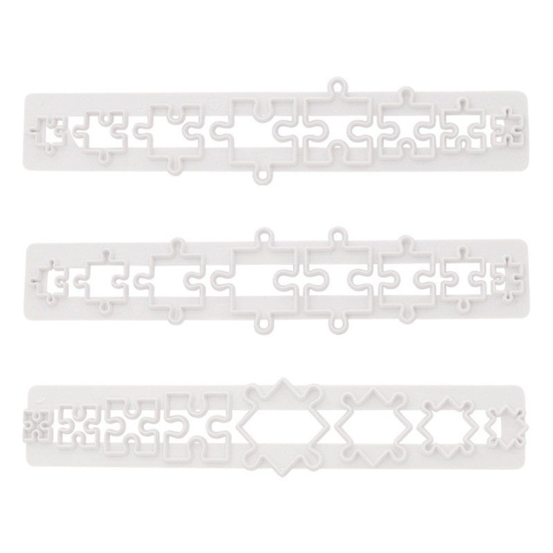 Nuevo molde creativo para cortar rompecabezas, molde para pasteles de fondant artificial, molde para galletas, suministro directo de fábrica