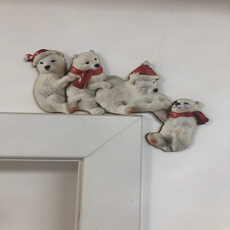 2023 Cross-border New Christmas Corner Door Frame Decorations Photo Frame TV Computer Refrigerator Bedroom Door Decorations