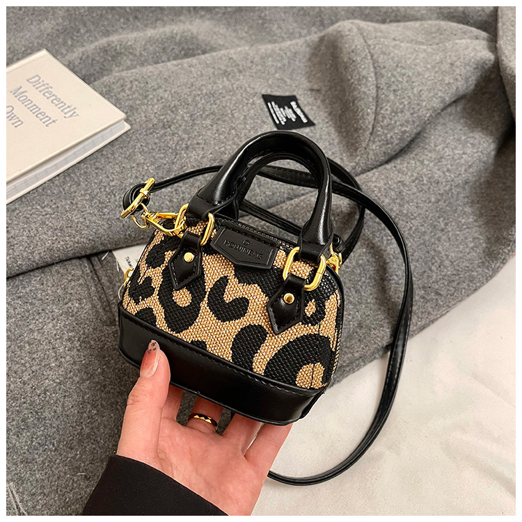 Bolso desnudo estampado de leopardo