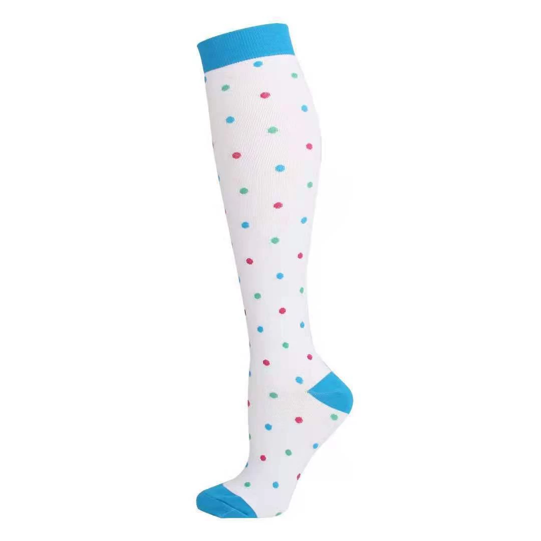 Compression Running Socks, Unisex Jacquard Knee-High Socks, Multiple Patterns, S/M & L/XL
