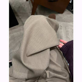 早秋百搭雅痞老钱风极简复古卡其裤休闲裤宽松直筒裤女运动长裤子