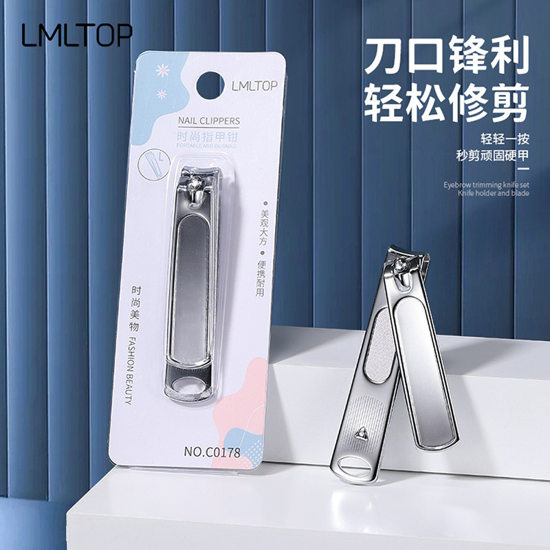 Lmltop Nail Clippers for Manicure Large Nail Clippers Stainless Steel Portable Nail Clippers Nail Cutter C0178