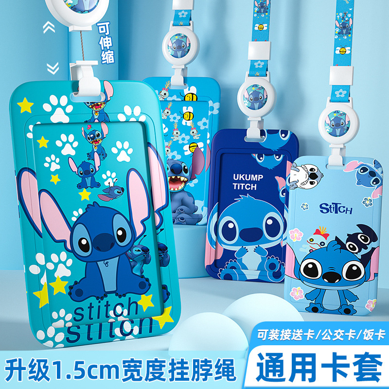 Tarjeta de transporte de estudiantes de dibujos animados cubierta de tarjetas de control de acceso de metro cubierta de tarjetas de trabajo de tarjetas de tarjetas con cuerda de suspensión