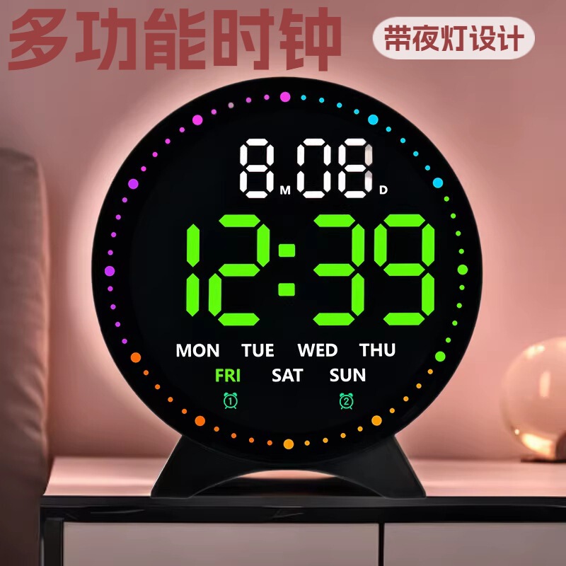 New Led Electronic Alarm Clock Multifunctional Clock Digital Bedside with Night Light Electronic Clock 5521