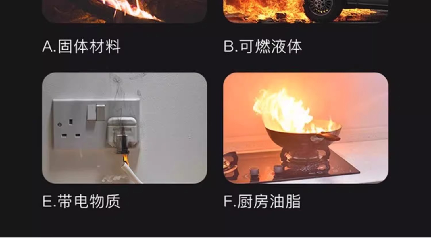 Flame Warrior Car Fire Extinguisher Car Life Saving Car Emergency Equipment Annual Examination Three-piece Triangle Warning Board Rescue
