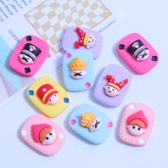 卡通撲克牌 磨砂diy奶油膠自製手機殼髮夾冰箱貼樹脂配件批發