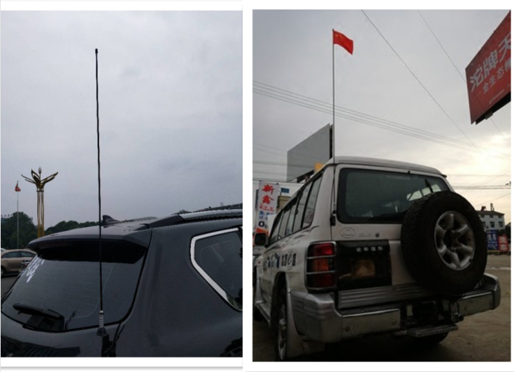 Car decorative antenna modification Antenna 1 m car clip edge clip lengthened 1.5 m car flagpole Universal