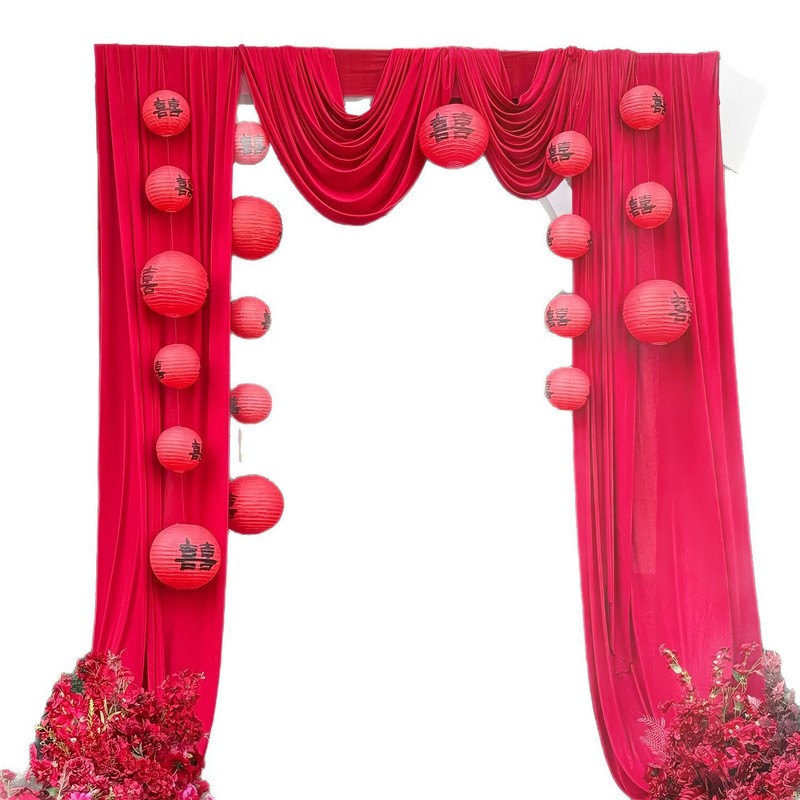 农村结婚布置院子装饰庭院别墅喜庆布幔超大号挂布订婚婚礼套装|undefined