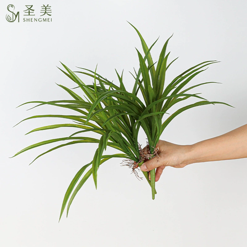 Моделирование 2 головок с пучком орхидеи, трава, воздух, ананасовое растение, горшечное растение, зеленая растение, декоративная сцена ландшафта