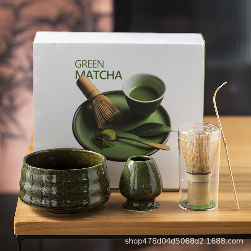 日本製抹茶セット、窯焼き釉茶筌、立宋茶、抹茶茶碗、百本立茶器セット、ギフト|undefined