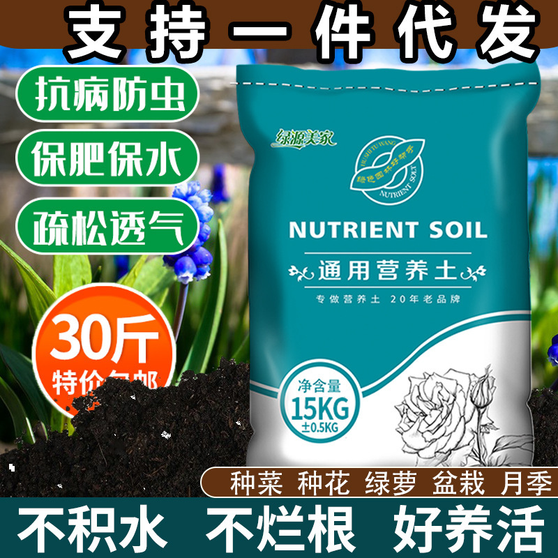 Nutrient Soil General-purpose Vegetable Planting Soil Household Planting Soil Organic Soil Large-scale Wholesale Special Fleshy Peat Soil for Flower Cultivation
