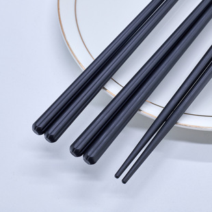 Factory Straight Hair Alloy Chopsticks Japanese South Korea Cuisine Sushi Chopsticks High Temperature Sterilizable Pointed Household
