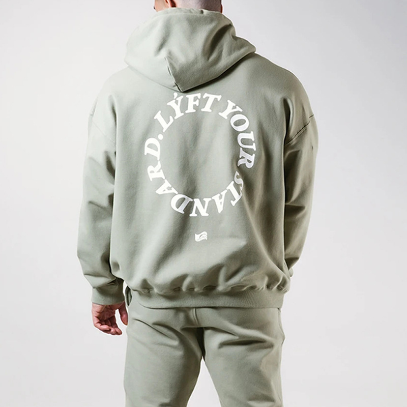 2022 New Fitness Sports Hooded Long-sleeved Sweater Men's Spring and Autumn Training Loose Large Size Casual Trendy Pullover