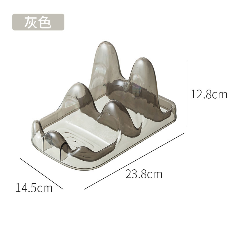 軽くて豪華な二層の鍋の蓋のまな板の棚の台所の台の透明な鍋のシャベルのスプーンの水切りの棚のまな板の置物|undefined