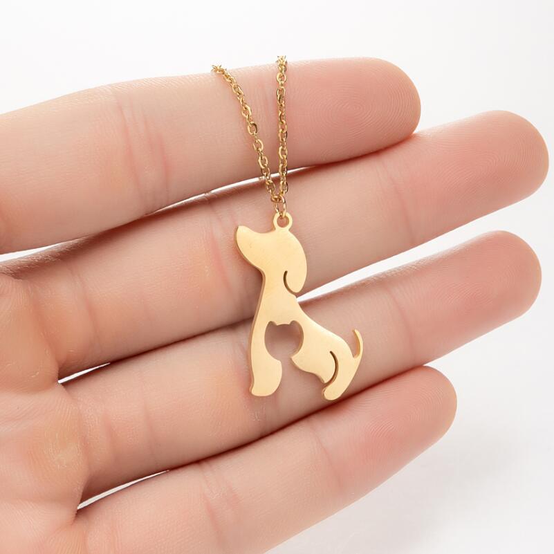 1 Piece Fashion Dog Stainless Steel Titanium Steel Plating Pendant Necklace_colorza_5
