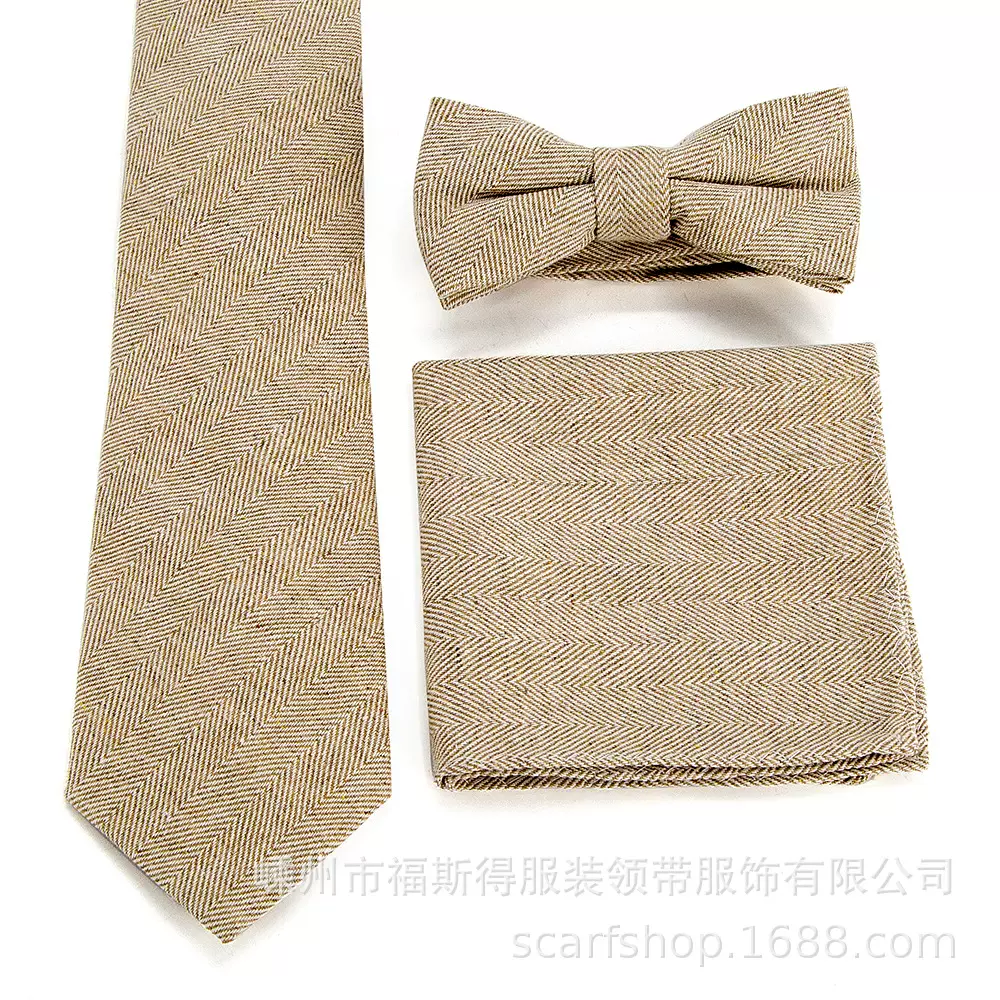 外贸出口男士商务领带7.5cm版方巾羊毛领带 棉麻羊绒款 厂家批发