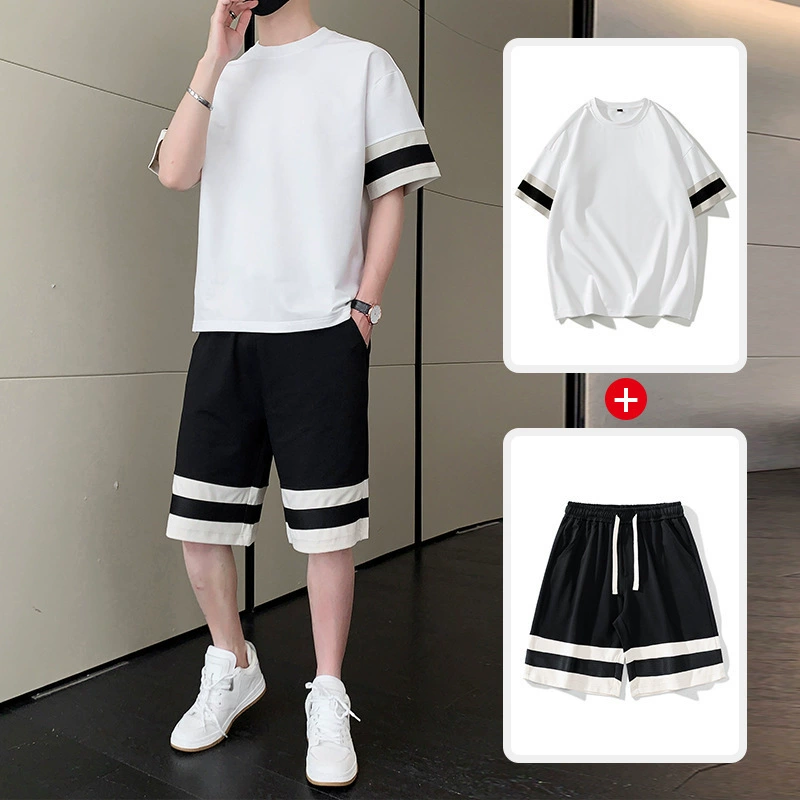 Летний мужской спортивный набор с короткими рукавами