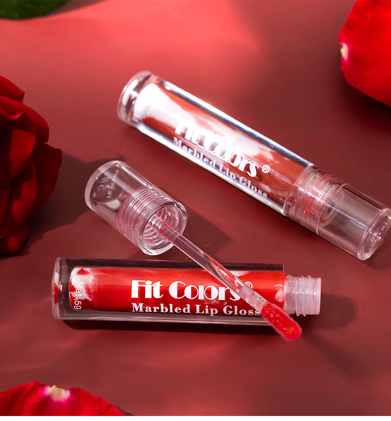 Fit Colors Marble Mirror Lip Gloss Water Essence Lip Mask Easy to Apply lip gloss undefined