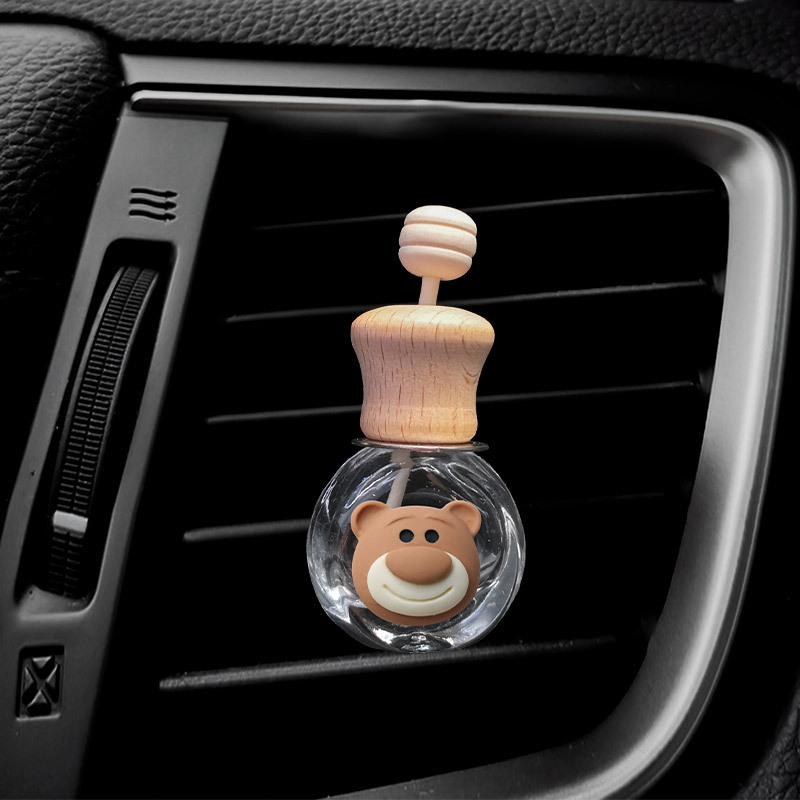 Botella de perfume de salida de aire de cartón de leche roja en línea creativa adorable adornos de perfume de automóvil accesorios de automóvil