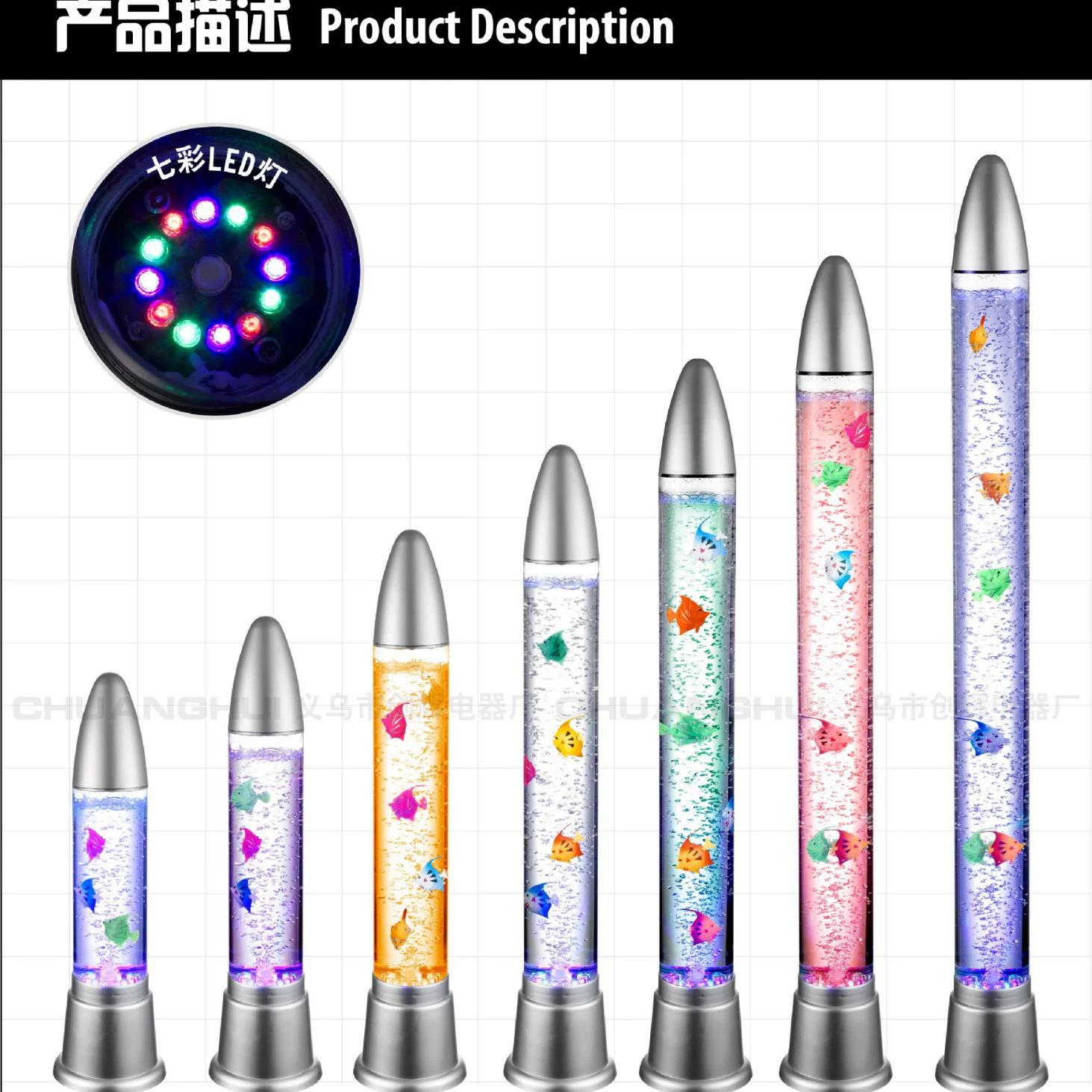 Светодиодная лампа-аквариум с разноцветной подсветкой, лампа-колонна с пузырьками, атмосферная лампа для бара, ландшафтная лампа, декоративная лампа для гостиной и спальни, разноцветные светильники-украшения